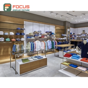 One-Stop Service Brand Store Powder Coated Metal Wall Display Unit Odm Supplier Apparel Store - Product Image 1