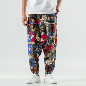 Nouveau Pantalon Casual Homme en Coton et Lin Imprimé Printemps/Été 2025, Plusieurs Couleurs, Type Carotte - Product Image 4