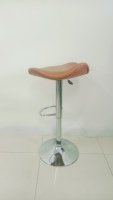 Chaise de bar pivotante réglable en tissu et cuir, avec structure en fer, design moderne pour salon