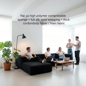 Modern S-Shape Modular Sectional <b>Sofa</b>, A022 Wide-Wale Corduroy <b>Convertible</b> <b>Sofa</b> <b>Bed</b> for Living Room & Apartment - Product Image 5