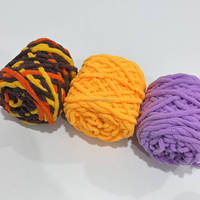 Fil mélangé en polyester chenille teint antistatique de 6 mm de diamètre OE pour le tricotage en gros