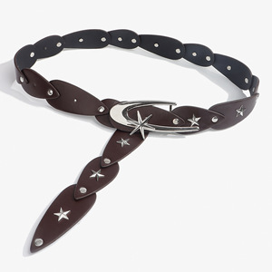 <span class=keywords><strong>Boucle</strong></span> étoile volante en <span class=keywords><strong>argent</strong></span> rétro mode de rue anneau évidé en <span class=keywords><strong>cuir</strong></span> Pu épissage caractéristiques taille <span class=keywords><strong>ceinture</strong></span> perle <span class=keywords><strong>ceinture</strong></span> pour les femmes - Product Image 3