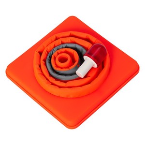 مخروط طريق تلسكوبي قابل للطي مع أضواء عاكسة للسلامة، حاجز تحذيري للطوارئ على شكل دلو آيس كريم 30 سم - Product Image 4