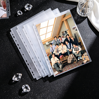 Páginas Interiores de Plástico Transparentes e Impermeables, Formato A4, 11 Orificios, 1 Bolsillo, 219*303 mm, para Tarjetas de Felicitación, Protector de Colección de Béisbol
