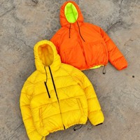 Veste matelassée légère d'hiver personnalisée par le fabricant, de qualité supérieure, réversible, coupe-vent, en nylon, avec rembourrage en duvet