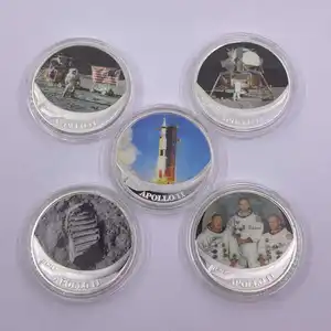 コレクション航空宇宙アポロお土産ムーンランディング宇宙飛行士メタルシルバーコイン