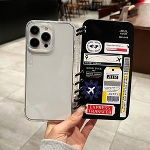 เคสโทรศัพท์ iPhone 16 11Pro <span class=keywords><strong>12Pro</strong></span> เครื่องบินโปร่งใสลายเครื่องบินสีดำ - Product Image 4