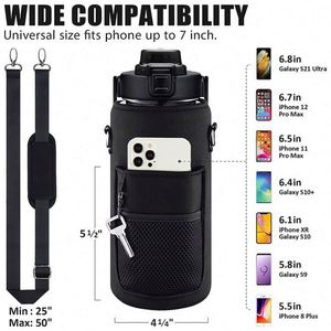 Bouteille isotherme portable 2L personnalisable avec logo, écologique, avec sangle de transport et étui de protection – Vente chaude usine - Product Image 4