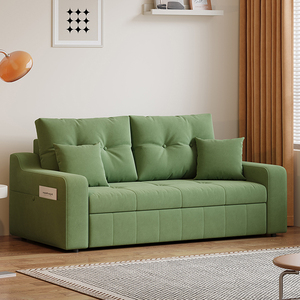 Sofá <span class=keywords><strong>Cama</strong></span> de Tela Suave y <span class=keywords><strong>Elegante</strong></span>, Sofá <span class=keywords><strong>Cama</strong></span> Moderno Extraíble al por Mayor para Uso Doméstico, Apartamento, Estilo Minimalista, Sofás Lounge - Product Image 2