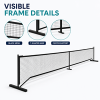 Base de filet de pickleball mobile sur roues pour terrain de 22 pieds