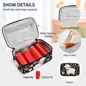 Bolsa Térmica para Almuerzo con Amplia Abertura, Bolsa Refrigerante Resistente con Bolsillo Interior de Malla con Cierre, Bolsa Reutilizable Fácil de Limpiar - Product Image 5