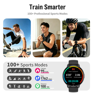 Montre connectée AOC T6 Bluetooth 5.3, montre de sport avec fonction d'appel, moniteur de fréquence cardiaque, suivi de <span class=keywords><strong>l</strong></span>'<span class=keywords><strong>oxygène</strong></span> sanguin, cadrans de montre personnalisés - Product Image 6