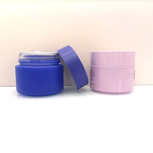Wholesale Pink <b>Glass</b> <b>Jars</b> Skincare Cosmetics Packaging Set Cream Containers <b>Glass</b> <b>Jar</b> For Body Butter - Product Image 2