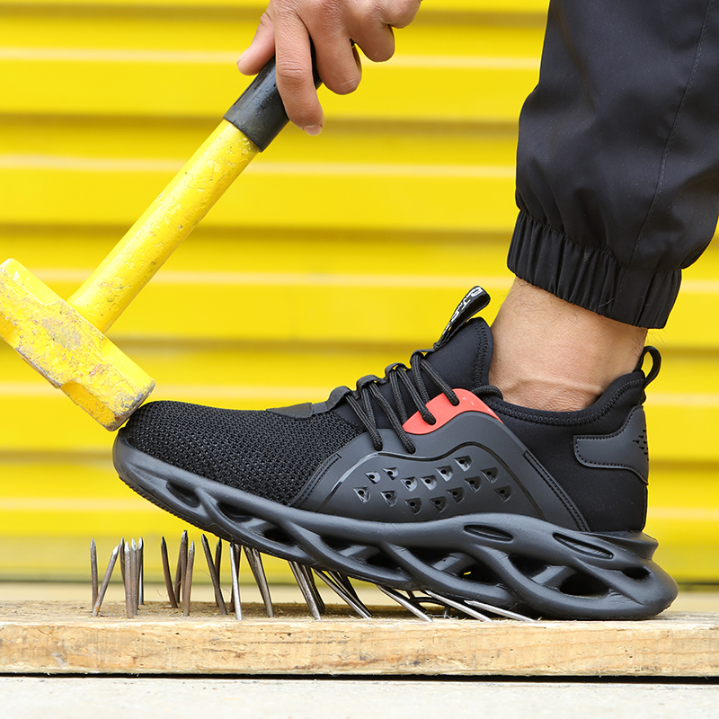 Лидер продаж, дышащая рабочая обувь, повседневные тренировочные ботинки со стальным носком, легкая мужская защитная обувь