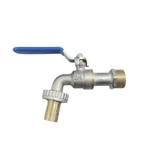 Robinet d'eau en laiton très vendu pour l'exportation ; Robinet en laiton 4 points ; Robinet pour réservoir IBC Totem ; Robinet d'extérieur pour jardin avec placage nickel