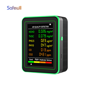 Moniteur de qualité de l'air intérieur portable Safewill, détecteur 6 en 1, TVOC, température, humidité, PM2.5, CO2, HCHO, fourni par Safewill - Product Image 1