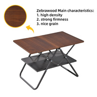 Table pliante HISPEED, table en bois portable, table pliante de camping pour l'extérieur