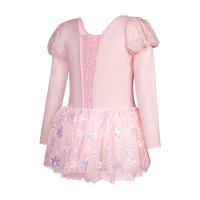 Enfants coton manches bouffantes justaucorps avec jupe Tutu Ballet Performance robe de danse robe de princesse mignonne pour les filles