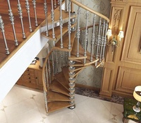 Escaliers en colimaçon en bois en acier de taille personnalisée noire Escaliers en colimaçon en fer compact pour escaliers en colimaçon extérieurs en métal