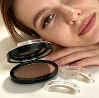 Kit de poudre à sourcils personnalisable 3 formes 3 couleurs Maquillage naturel longue tenue effet tatouage