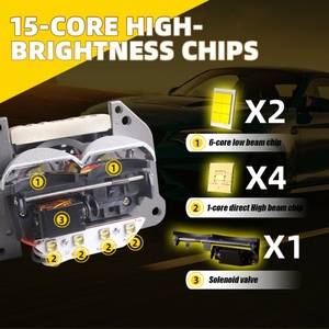 SANVI Nuevos Faros Delanteros con Lente de Proyector LED L600S de 3 Pulgadas para Automóvil, Lente de Proyector de Luz Alta y Baja - Product Image 3