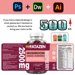 Gommes de complément à la crinière de lions et champignons avec marque privée OEM Gommes bio Reishi Cordyceps Dinde Gommes aux champignons Maitake Shiitake - Product Image 2