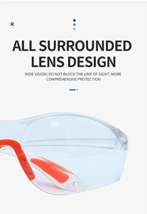 CL-003 lunettes de sécurité anti-impact haute visibilité lunettes industrielles anti-rayures lentille PC réglable Protection des yeux coupe-vent - Product Image 4