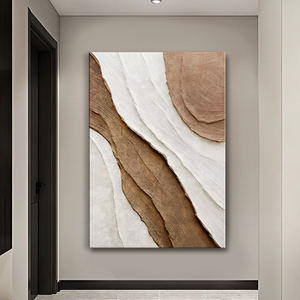 Stile minimalista soggiorno Art decoro bianco e nero grigio astratto ingresso divano sfondo muro di cristallo pittura - Product Image 3