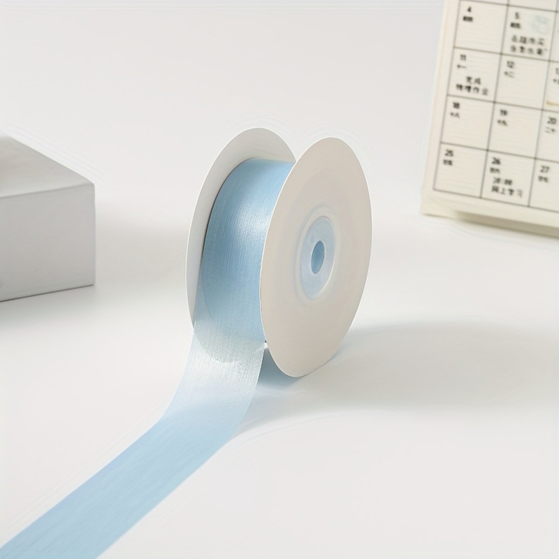 Ruban de soie bleu 2,5 cm 1 yard (100 yards/rouleau)