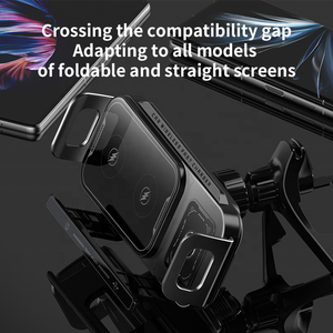 Support de téléphone pliable pour voiture, <span class=keywords><strong>chargeur</strong></span> sans fil universel, support de téléphone intelligent à <span class=keywords><strong>induction</strong></span>, <span class=keywords><strong>chargeur</strong></span> électrique rotatif - Product Image 4