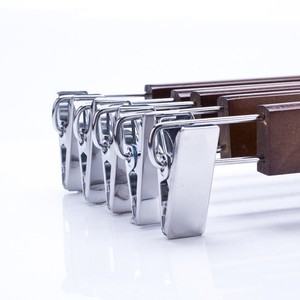 Venta al por mayor pantalones domésticos con antideslizante y sin costuras tienda de ropa fuerte perchas de madera y perchas para pantalones - Product Image 3