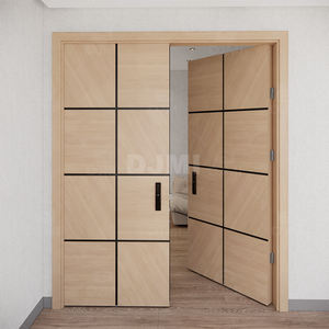 Germany design <span class=keywords><strong>classico</strong></span> camera <span class=keywords><strong>ingresso</strong></span> interno doppio battente porte interne in legno insonorizzato compensato doppie porte in legno - Product Image 4