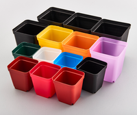 Pot Bunga Sukulen Plastik 70X90X46Mm, Pot Tanaman Sukulen Plastik Warna-warni Kecil Harga Grosir