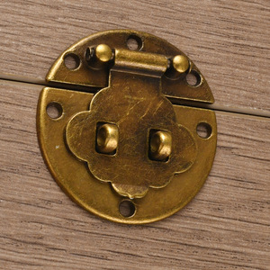 Boucle de panneau ronde en alliage de zinc de style antique pour serrure de meuble, durable, design traditionnel, sans clé, moulage sous pression - Product Image 4