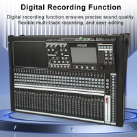 Console de Mixage Audio Numérique Professionnelle 32 Canaux, Système Sonore avec Enregistrement, Carte MP3 et Contrôleur DJ