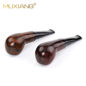 Muxiang Handmade Briar Wood Tobacco Pipe Free Type 3mm Flue Smoking Accessory - Product Image 3