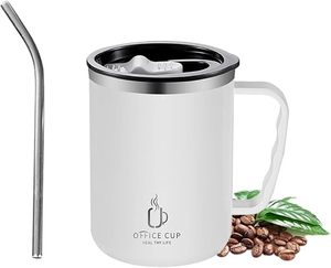 แก้วนมสแตนเลสแบบมีฝาปิด สำหรับใช้ในบ้าน/สำนักงาน/แก้วกาแฟ - Product Image 1