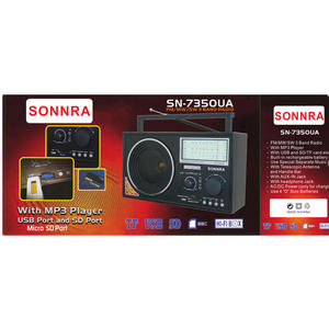 Retro Portable 3 Band AM FM SW Radio with <b>USB</b> TF <b>MP3</b> <b>Player</b> Built-in Speaker Vintage Style Handheld Receiver Home Outdoor - Product Image 5