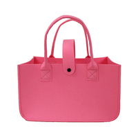 Sac de courses en feutre personnalisé avec logo, fermeture éclair, doublure en toile, design portable, taille moyenne, bandoulière en feutre non tissé