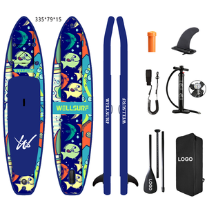 Planche de surf <span class=keywords><strong>gonflable</strong></span> double couche personnalisée en fibre de carbone de <span class=keywords><strong>11</strong></span> <span class=keywords><strong>pieds</strong></span>, fabrication Weihai, pour Stand Up <span class=keywords><strong>Paddle</strong></span> (SUP) - Product Image 1