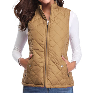 <span class=keywords><strong>Gilet</strong></span> matelassé <span class=keywords><strong>bleu</strong></span> <span class=keywords><strong>clair</strong></span> pour femme, col montant, fermeture é<span class=keywords><strong>clair</strong></span>, sans manches, avec poches zippées - Product Image 3