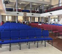 Chaises d'église empilables et interverrouillables pour conférences et prières, avec logo d'église, vente en gros, Afrique