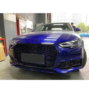 Parrilla Delantera de Alta Calidad para Auto <span class=keywords><strong>A4</strong></span> S4, Diseño de Panal de Abeja, Color Negro Brillante, Fibra de Carbono, para <span class=keywords><strong>Audi</strong></span> <span class=keywords><strong>A4</strong></span> S4 B9 2017 2018 <span class=keywords><strong>2019</strong></span> - Product Image 5