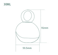 Nouveau Design Boule Couvercle Forme Spéciale Cosmétique Verre 30ml Transparent Personnalisé Bouteille Vide Huile Essentielle Liquide Fond de Teint Bouteille