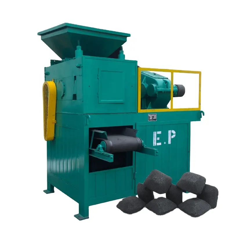 E.P Small Carbon Black Charcoal Brikete Compressed Making Ball Roller Production Press Coal Briquette Machine