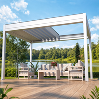 Pergola bioclimatique extérieure rétractable en aluminium sur mesure, auvent de patio de haute qualité facile à installer pour jardin