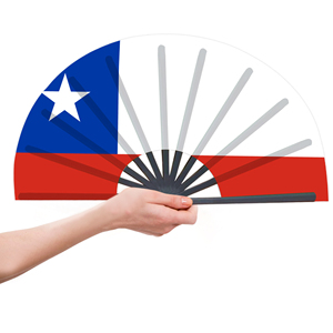 Abanicos Plegables de Bambú con la Bandera de Chile al por Mayor, Abanico de Mano para Carnaval, Boda, Festival, Fiesta, Agencia de Viajes - Product Image 4