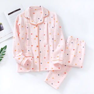 <span class=keywords><strong>Allaitement</strong></span> hiver pyjamas manches longues col en V chemise de nuit femmes vêtements de nuit coton chemise de nuit ensemble pour les femmes - Product Image 4