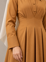 EVE015 Robe longue plissée en tissu d'hiver de haute qualité, vêtements musulmans islamiques haut de gamme, hijabs, style décontracté, quotidien