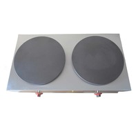 XEOLEO Crêpière Commerciale Carburant Gaz Crêpe Faisant La Machine Crêpière En Fonte Double Four Double Thermostat